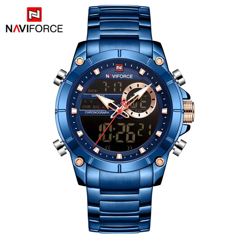 NAVIFORCE Luxury Original Sports Wrist Watch For Men Waterproof Digital Fashion Watches Male Relogio Masculino 9163 Free Shiping - Lojêra