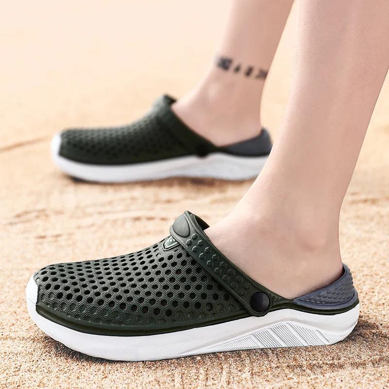 Unisex Summer Beach Sandals Ladies Clogs Slipper Men Flat Anti-Slip Flip Flops for Women - Lojêra