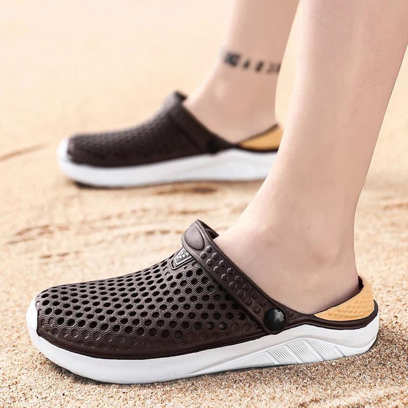 Unisex Summer Beach Sandals Ladies Clogs Slipper Men Flat Anti-Slip Flip Flops for Women - Lojêra