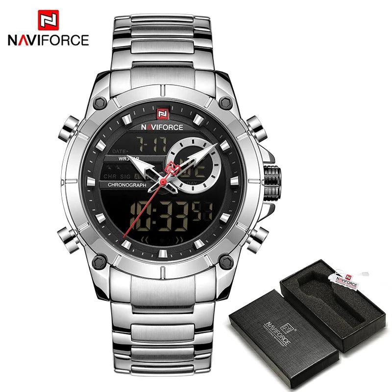 NAVIFORCE Luxury Original Sports Wrist Watch For Men Waterproof Digital Fashion Watches Male Relogio Masculino 9163 Free Shiping - Lojêra