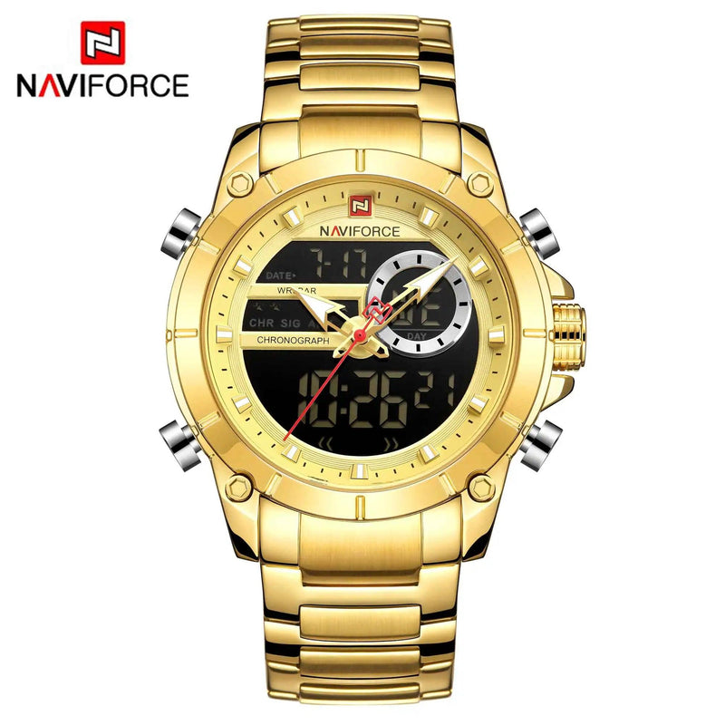 NAVIFORCE Luxury Original Sports Wrist Watch For Men Waterproof Digital Fashion Watches Male Relogio Masculino 9163 Free Shiping - Lojêra