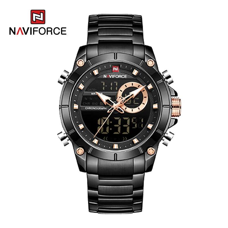 NAVIFORCE Luxury Original Sports Wrist Watch For Men Waterproof Digital Fashion Watches Male Relogio Masculino 9163 Free Shiping - Lojêra