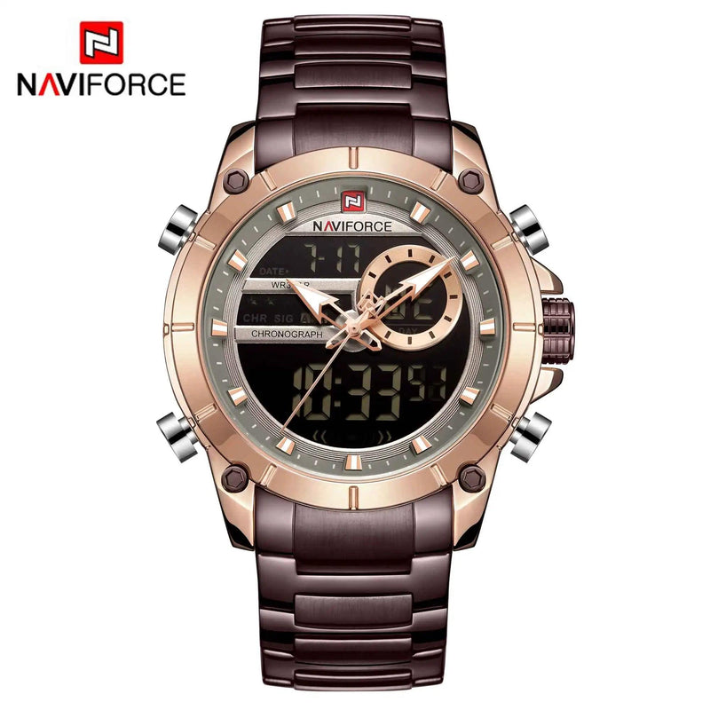 NAVIFORCE Luxury Original Sports Wrist Watch For Men Waterproof Digital Fashion Watches Male Relogio Masculino 9163 Free Shiping - Lojêra